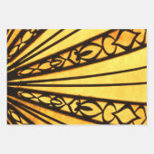 Feuille De Papier Cadeau Jaune et Noir (Devant 3)