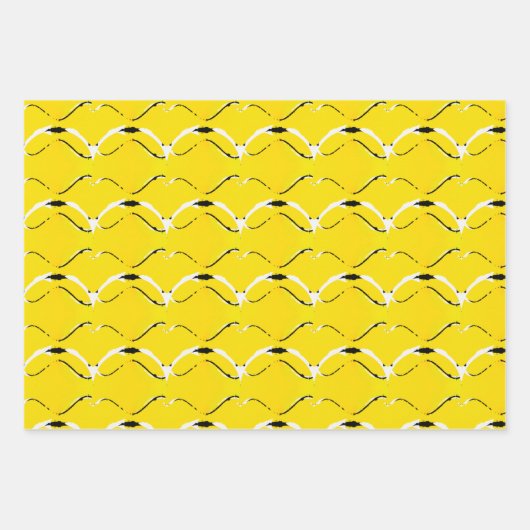 Feuille De Papier Cadeau Jaune positif (Devant)