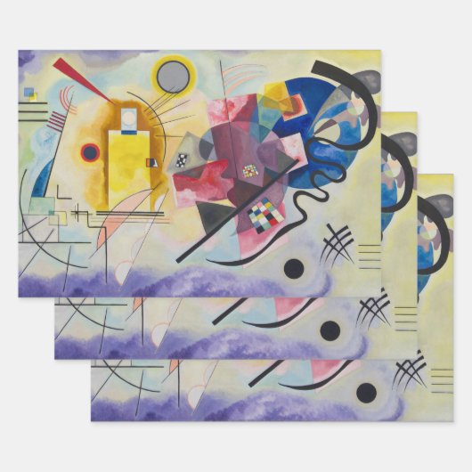 Feuille De Papier Cadeau Jaune, Rouge, Bleu by Wassily Kandinsky (Lot)