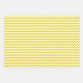 Feuille De Papier Cadeau Jaune Zigzag, Jaune Chevron, Motif géométrique (Devant 2)