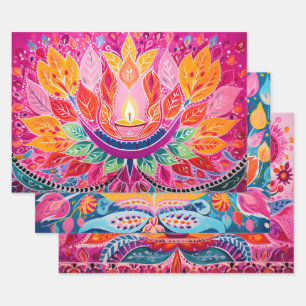 Feuille De Papier Cadeau Jaw - Drop rose Diwali