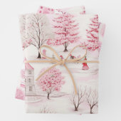 Feuille De Papier Cadeau Je rêve d'un Noël rose (En situation)