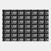 Feuille De Papier Cadeau Je suis Noir (Devant)