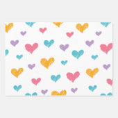 Feuille De Papier Cadeau Je t'aime et le coeur (Devant 3)