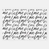 Feuille De Papier Cadeau Je t'aime et le coeur (Devant)