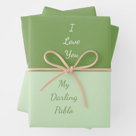 Feuille De Papier Cadeau Je T'Aime Ma Chérie (En situation)