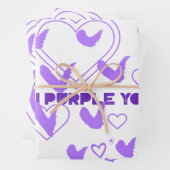 Feuille De Papier Cadeau  Je Vous Purple (En situation)
