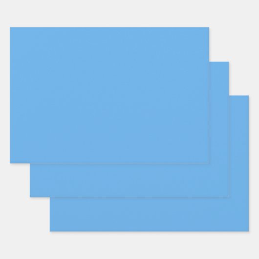 Feuille De Papier Cadeau Jeans bleus (couleur solide) (Lot)