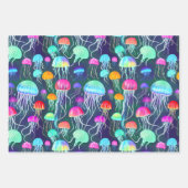Feuille De Papier Cadeau Jellyfish brillant et coloré (Devant)