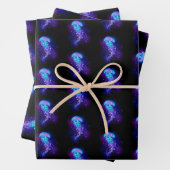 Feuille De Papier Cadeau Jellyfish éclatante couleur (En situation)