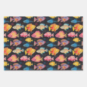 Feuille De Papier Cadeau Jellyfish, Star & Divers Poissons Espèces Thème Me (Devant 3)