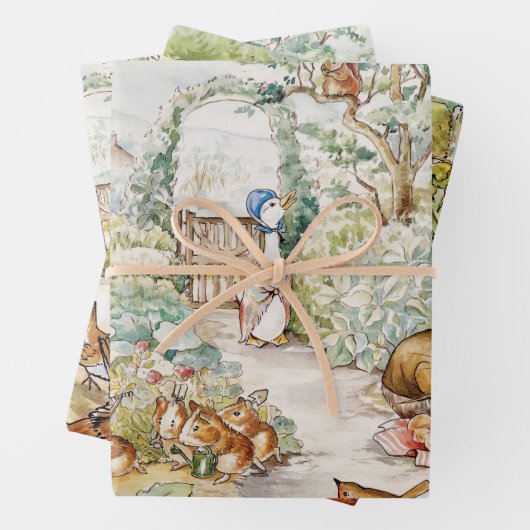 Feuille De Papier Cadeau Jemima Puddle and Duck Peter the Rabbit Mix (En situation)