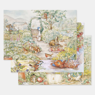 Feuille De Papier Cadeau Jemima Puddle and Duck Peter the Rabbit Mix
