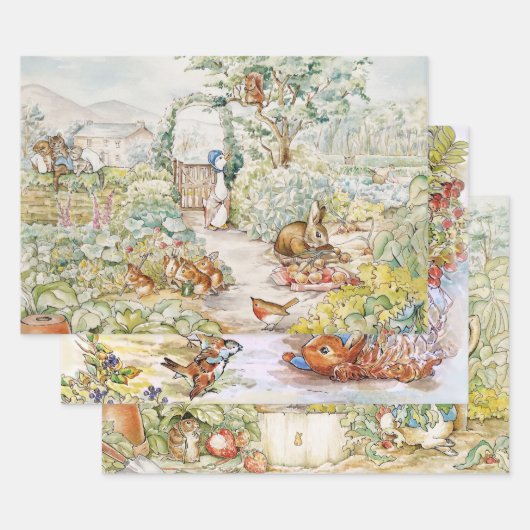 Feuille De Papier Cadeau Jemima Puddle and Duck Peter the Rabbit Mix (Lot)