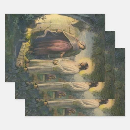 Feuille De Papier Cadeau Jésus Christ ressuscité par la tombe par ML Greer (Lot)