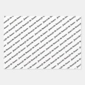 Feuille De Papier Cadeau Jésus est la raison de la saison Rouge Noir (Devant 3)