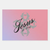 Feuille De Papier Cadeau Jésus est roi (Devant 2)