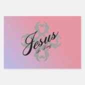 Feuille De Papier Cadeau Jésus est roi (Devant)