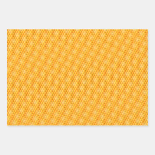 Feuille De Papier Cadeau Jeu d'abeilles dorées 3 (Devant)