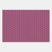 Feuille De Papier Cadeau Jeu de 3 nuances de pourpre (Devant 2)
