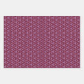 Feuille De Papier Cadeau Jeu de 3 ombres violettes imprimées (Devant 3)