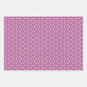 Feuille De Papier Cadeau Jeu de 3 ombres violettes imprimées (Devant)