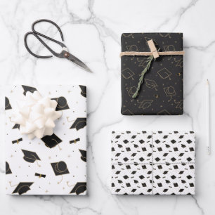 Feuille De Papier Cadeau Jeu de capuchon noir