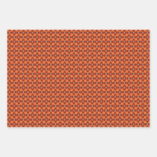 Feuille De Papier Cadeau Jeu de Motifs géométriques Fuzz Peach 2 (Devant 2)