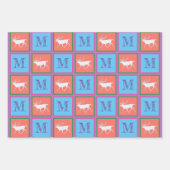 Feuille De Papier Cadeau Jeu de Noël aux couleurs des rennes blancs (Devant 3)