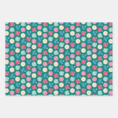 Feuille De Papier Cadeau Jeu de Noël Pop Rétro 3 (Devant)