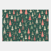 Feuille De Papier Cadeau Jeu de Noël Vert mignon 3 (Devant)