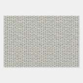 Feuille De Papier Cadeau Jeu de Noël vert Scandi (Devant)