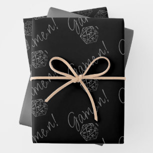 Feuille De Papier Cadeau Jeu de rôle Dés de joueur de rôle de table vinta