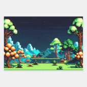 Feuille De Papier Cadeau Jeu vidéo informatique rétro (Devant)