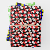 Feuille De Papier Cadeau Jigsaw Puzzles Motif (En situation)