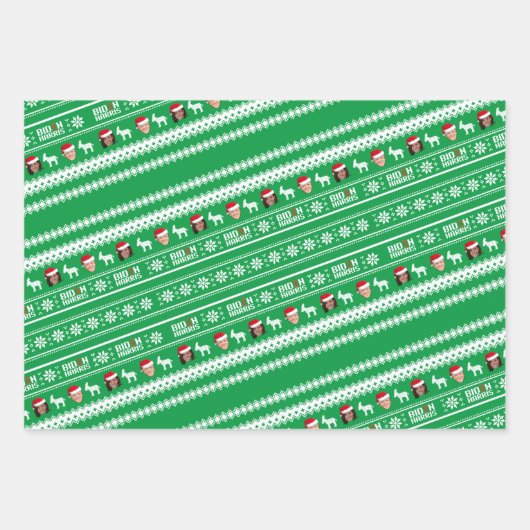 Feuille De Papier Cadeau Joe Biden et Kamala Harris Noël (Devant 2)