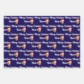 Feuille De Papier Cadeau Joe Biden Joyeux Noël | Nom personnalisé tendance (Devant 2)