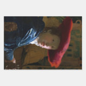 Feuille De Papier Cadeau Johannes Vermeer - Fille avec un Casquette rouge (Devant)