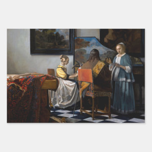 Feuille De Papier Cadeau Johannes Vermeer - Le Concert
