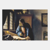 Feuille De Papier Cadeau Johannes Vermeer - Le géographe (Devant 2)