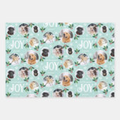 Feuille De Papier Cadeau Joie de Noël Joy Snowflake ensemble photo Collage (Devant)