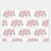 Feuille De Papier Cadeau Joie Noël Animaux d'hiver (Devant)