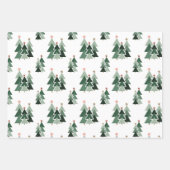 Feuille De Papier Cadeau Joli arbre de Noël rustique (Devant)
