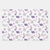 Feuille De Papier Cadeau joli beach mermaid carrelé (Devant 3)