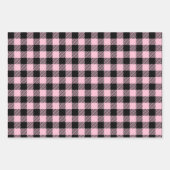 Feuille De Papier Cadeau Joli Bébé Pink Et Black Buffalo Plaid (Devant)