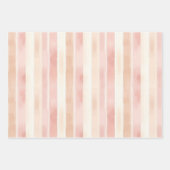 Feuille De Papier Cadeau Joli Blush Peach Crème Tulips Fleurs (Devant 2)