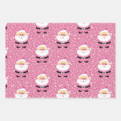 Feuille De Papier Cadeau Joli caprice rose Père Noël Noël (Devant 2)