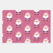 Feuille De Papier Cadeau Joli caprice rose Père Noël Noël (Devant)