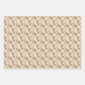 Feuille De Papier Cadeau Joli carrelé Pampas motif en herbe (Devant)