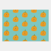 Feuille De Papier Cadeau Joli citrouille Halloween (Devant 3)